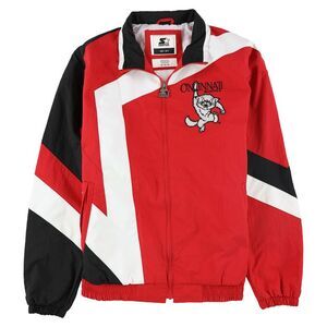 STARTER Mens Cincinatti Bearcats Windbreaker Jacket, Red, L, DM